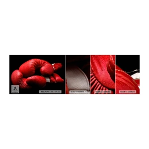 Fototapet Prov Standard Eco - Kampens emotioner bakom oss - Sport, Låda, Boxnings handskar - 100x30 cm
