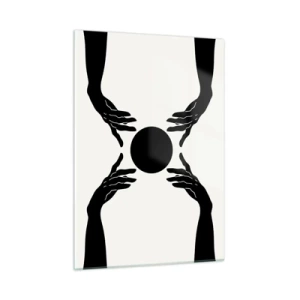 Glastavla - Bild på glas - Ett hemligt tecken - 50x70 cm