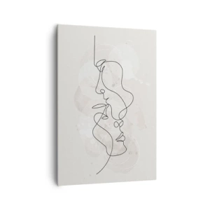 Canvastavla - Bild på duk - Tilltrasslade i famn - 70x100 cm