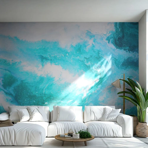 Fototapet Premium Canvas - I elementets kärna - Abstraktion, Bit, Modernt mönster - 200x140 cm