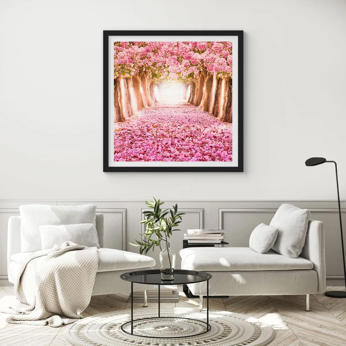 Affisch i svart ram - Vägen till paradiset - 60x60 cm