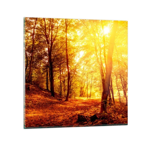 Glastavla - Bild på glas - Mot guldgläntan - 70x70 cm