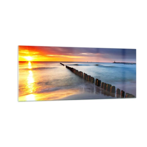 Glastavla - Bild på glas - Lyssna på tystnaden - 100x40 cm