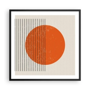 Affisch i svart ram - Alltid solen - 60x60 cm