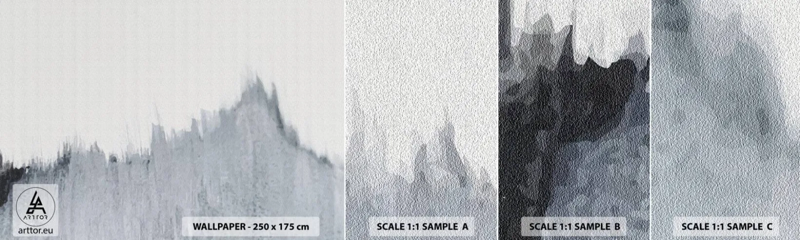 Fototapet Prov Standard Eco - Mystisk skiva - Minimalism, Bit, Fläck - 100x30 cm
