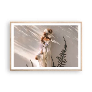 Affisch i ram av ljusek - Solen och flickan - 91x61 cm