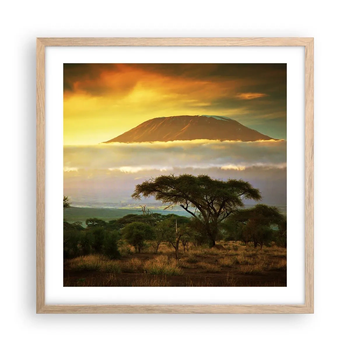 Affisch i ram av ljusek - Resenärens dröm - 50x50 cm