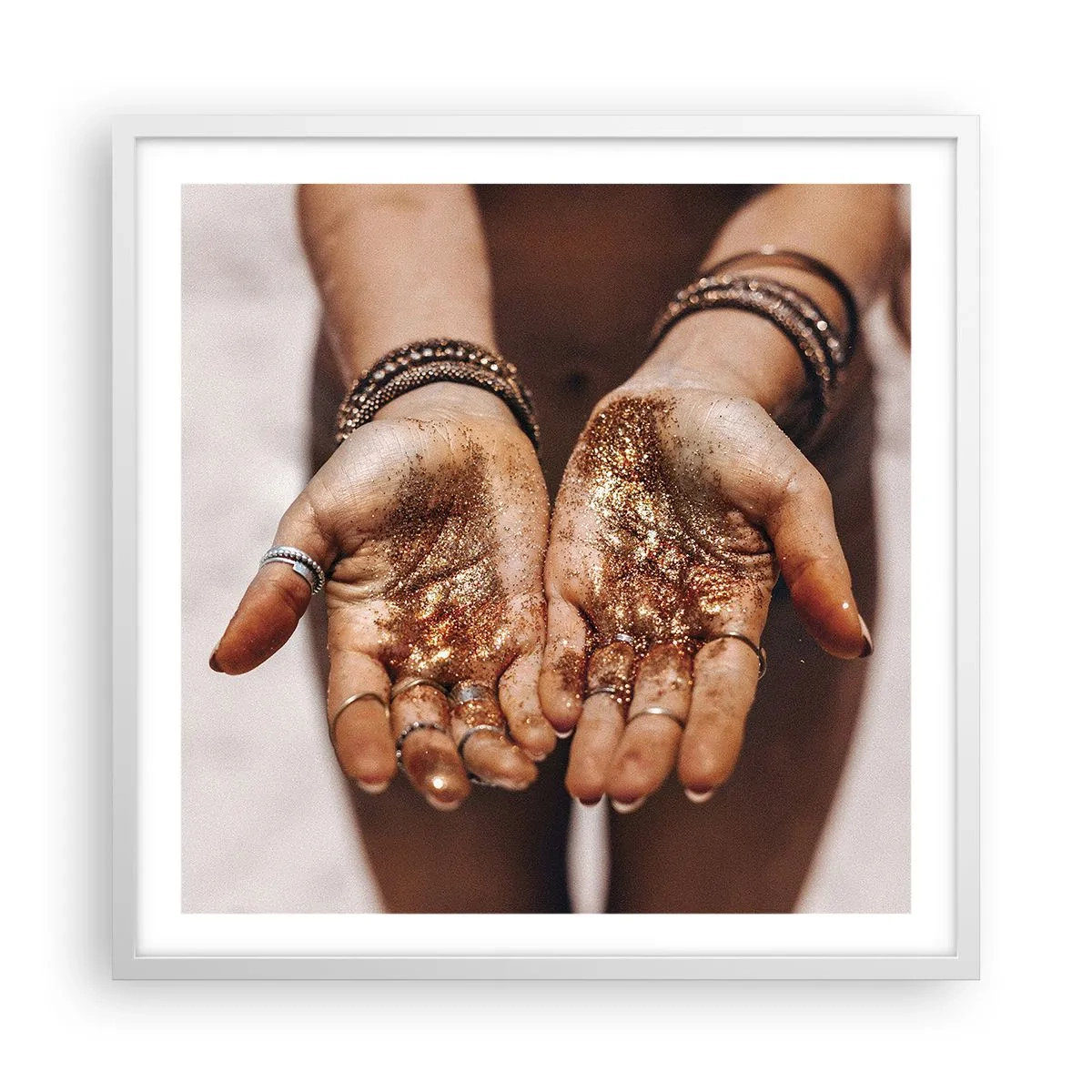 Affisch i vit ram - Gåva för dig - 60x60 cm