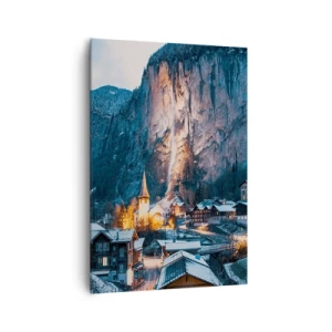 Canvastavla - Bild på duk - Vinterns ljusa ande - 70x100 cm