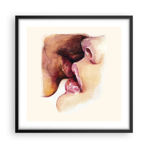 Affisch i svart ram - Som dag och natt, jord och himmel - 50x50 cm