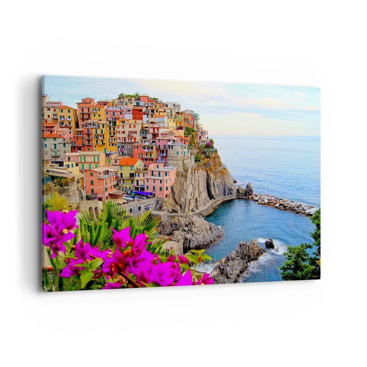 Canvastavla - Bild på duk - Skrattande stad - 100x70 cm