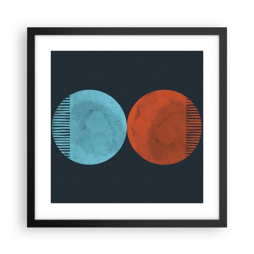 Affisch i svart ram - Endast geometri? - 40x40 cm