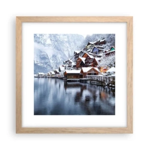 Affisch i ram av ljusek - I vinterns dräkt - 30x30 cm