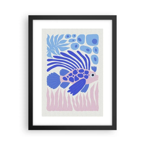 Affisch i svart ram - I sitt rätta miljö - 30x40 cm