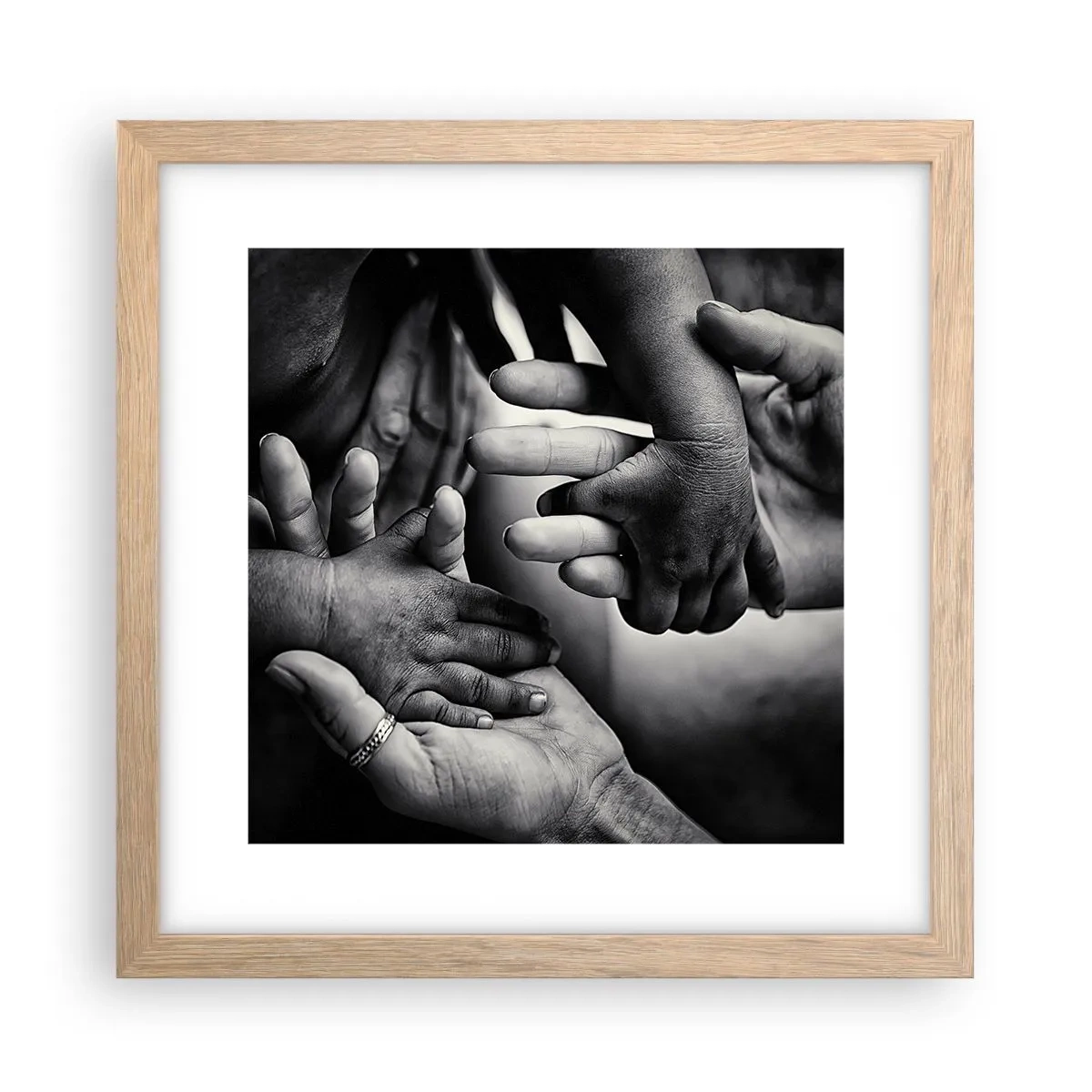 Affisch i ram av ljusek - Att vara människa - 30x30 cm