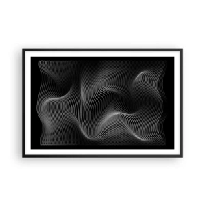 Affisch i svart ram - Ljusets dans i rymden - 91x61 cm