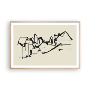 Affisch i ram av ljusek - Kanske ett landskap - 91x61 cm