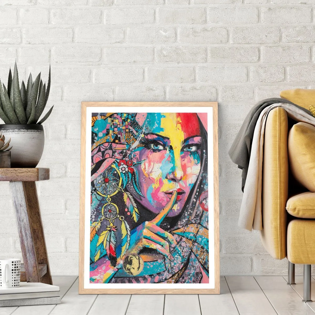 Affisch i ram av ljusek - Var tyst tills du förstår - 30x40 cm