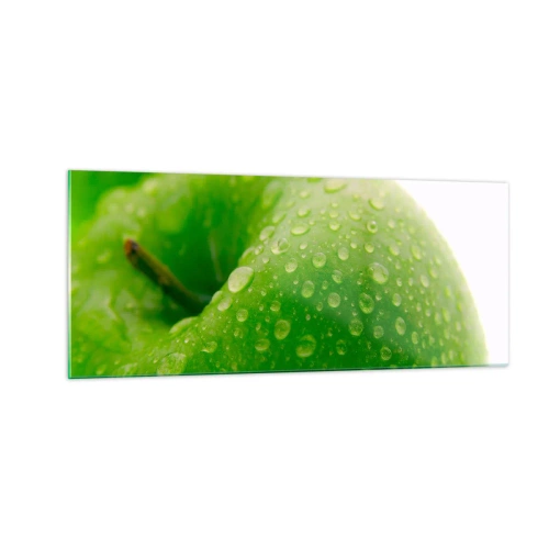 Glastavla - Bild på glas - Kylig grön fräschhet - 100x40 cm