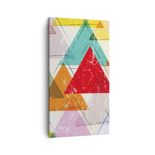 Canvastavla - Bild på duk - Tre gånger tre - 45x80 cm