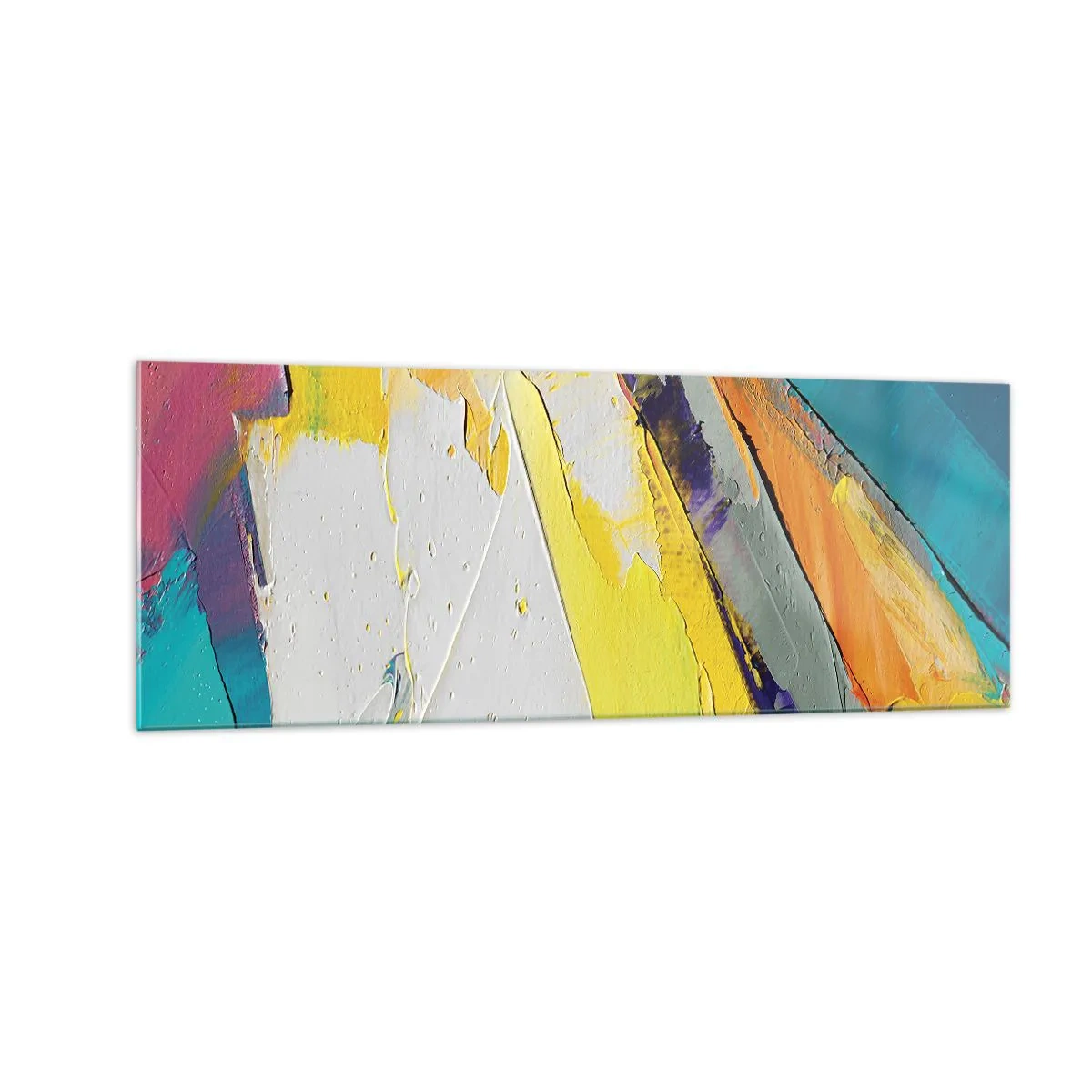 Glastavla - Bild på glas - Världens anatomi - 140x50 cm