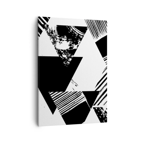 Canvastavla - Bild på duk - Det regnar trianglar - 50x70 cm