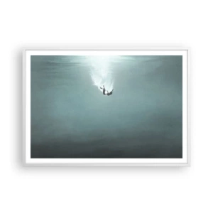 Affisch i vit ram - I havets famn - 100x70 cm