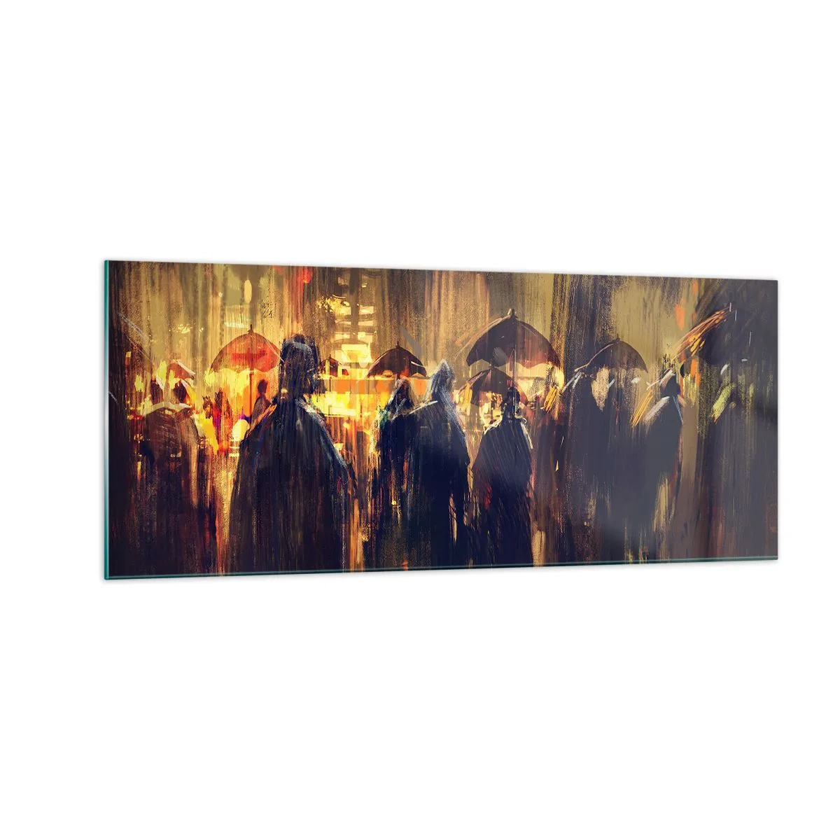 Glastavla - Bild på glas - Regnbekännare - 100x40 cm