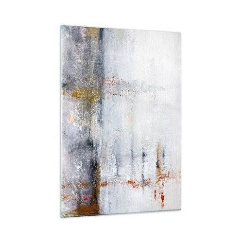 Glastavla - Bild på glas - Bakom luftridån - 50x70 cm