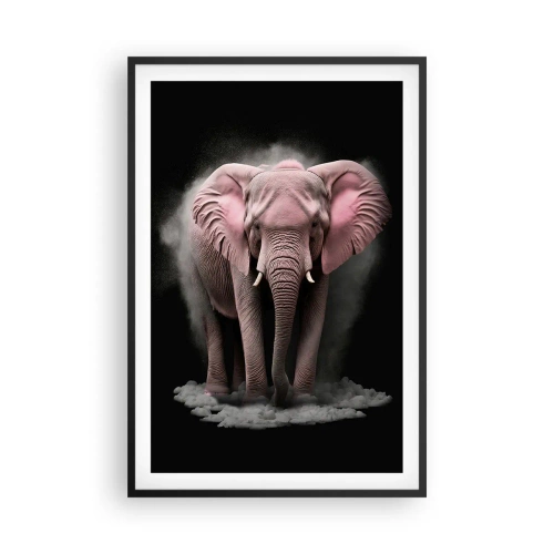 Affisch i svart ram - Tänk inte på en rosa elefant! - 61x91 cm