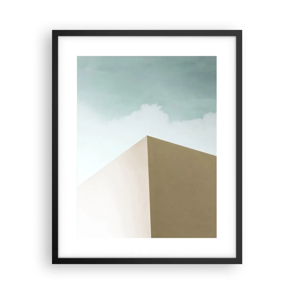 Affisch i svart ram - Geometri av en solig sommar - 40x50 cm