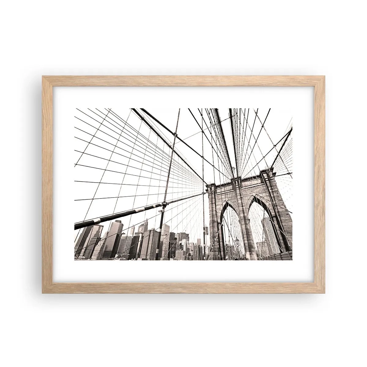 Affisch i ram av ljusek - Domkyrkan i New York - 40x30 cm