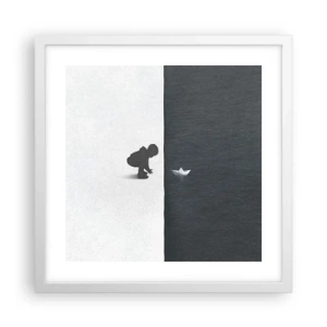 Affisch i vit ram - En stor expedition - 40x40 cm