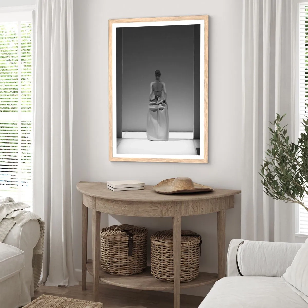 Affisch i ram av ljusek - Raffinerad enkelhet - 70x100 cm