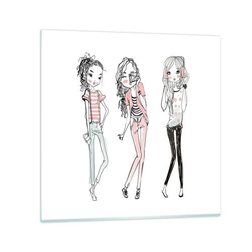 Glastavla - Bild på glas - Det blir kul - 50x50 cm