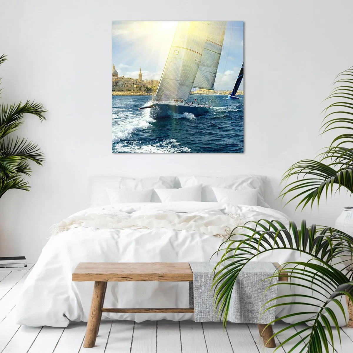 Canvastavla - Bild på duk - Dags att lämna staden - 70x70 cm