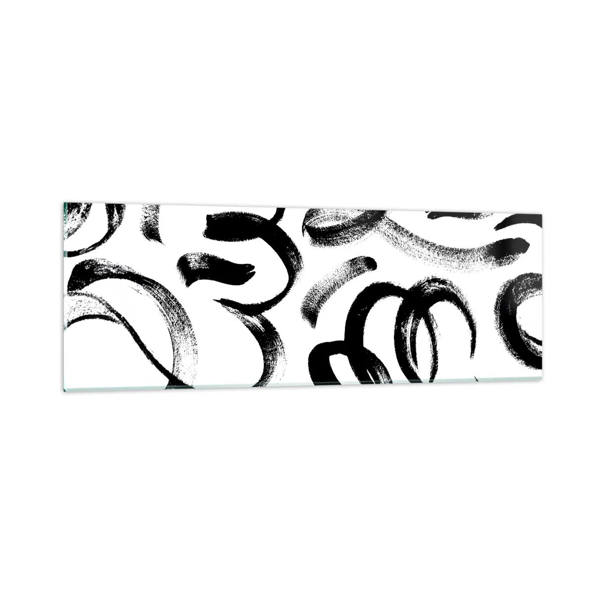 Glastavla - Bild på glas - Svart på vitt - 90x30 cm