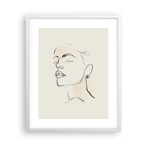Affisch i vit ram - Stolt blick - 40x50 cm