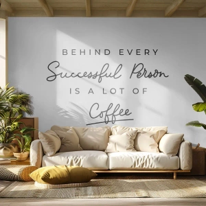 Fototapet Premium Canvas - Framgångens hemlighet - Typografi, Bekräftelse, Maxim - 450x315 cm