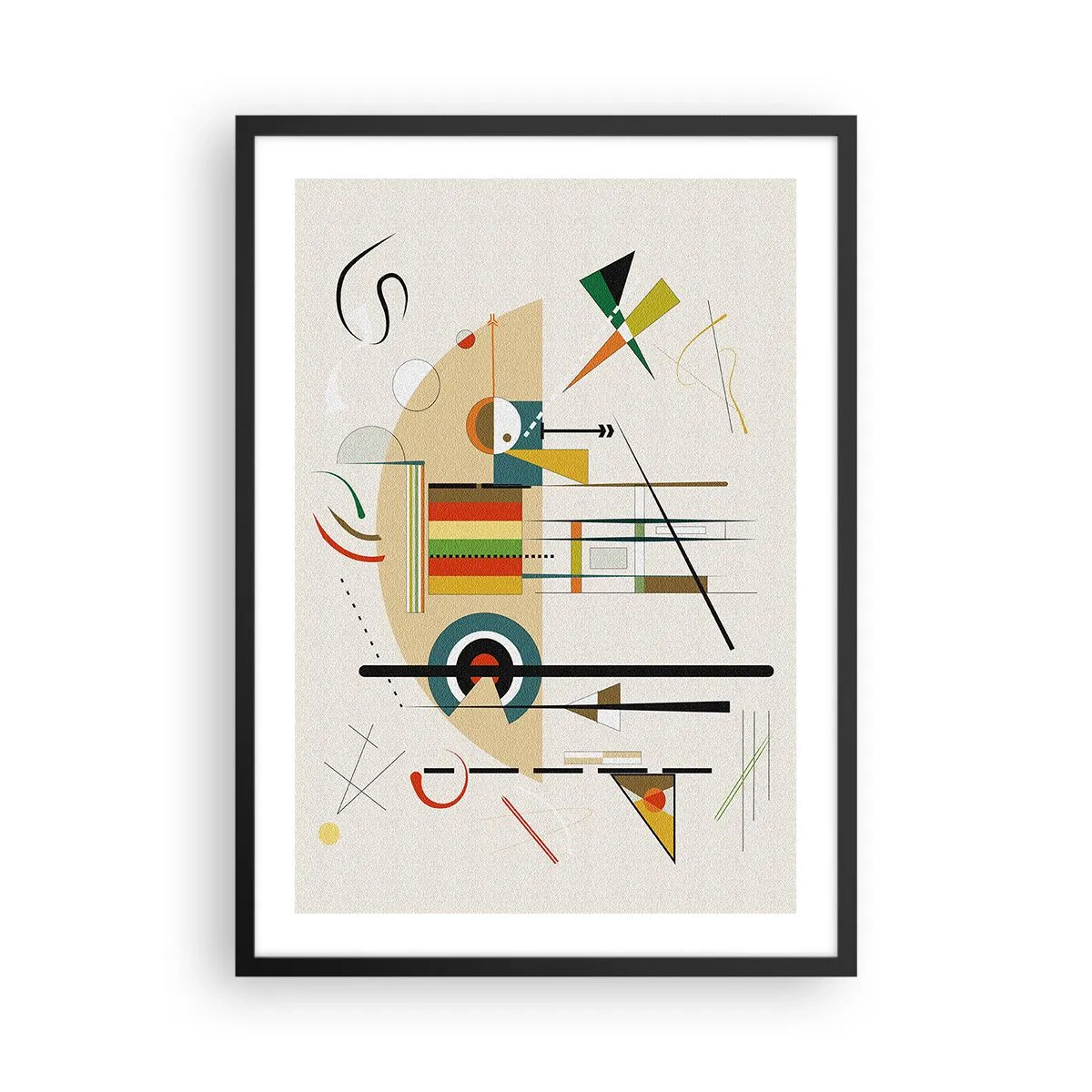 Affisch i svart ram - Abstrakt geometrisk komposition - 50x70cm - Så världen skrattar - Modern väggdekoration för vardagsrum och sovrum ARTTOR