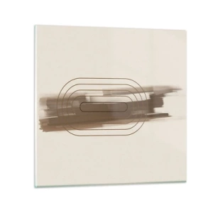 Glastavla - Bild på glas - Grå blåst - 30x30 cm