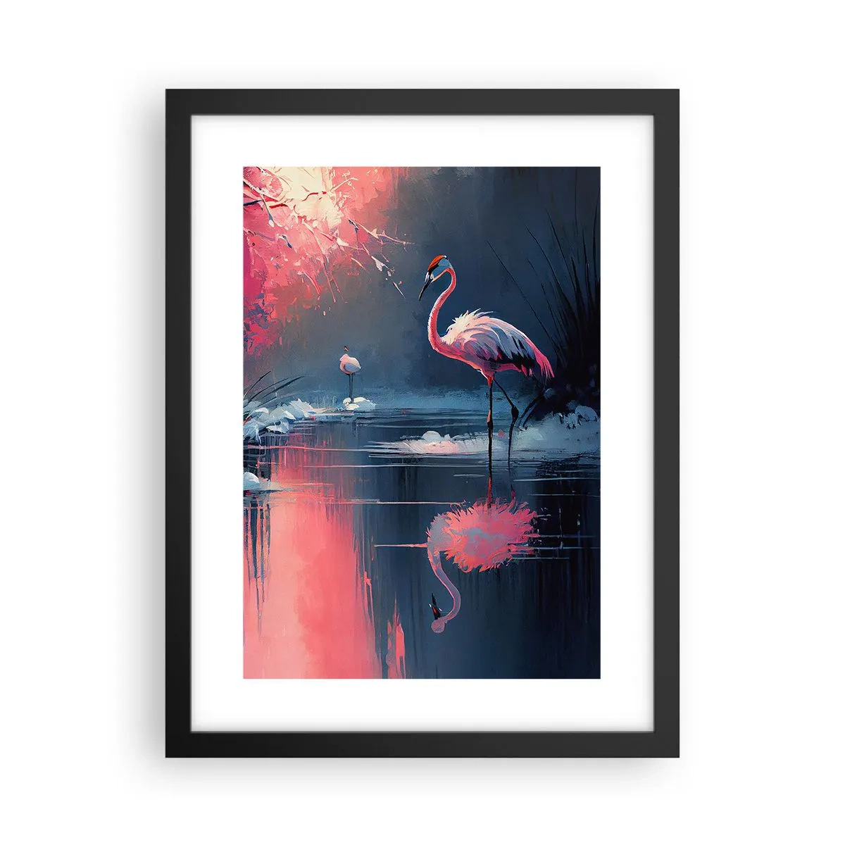 Affisch i svart ram - En fågels tillflyktsort - 30x40 cm