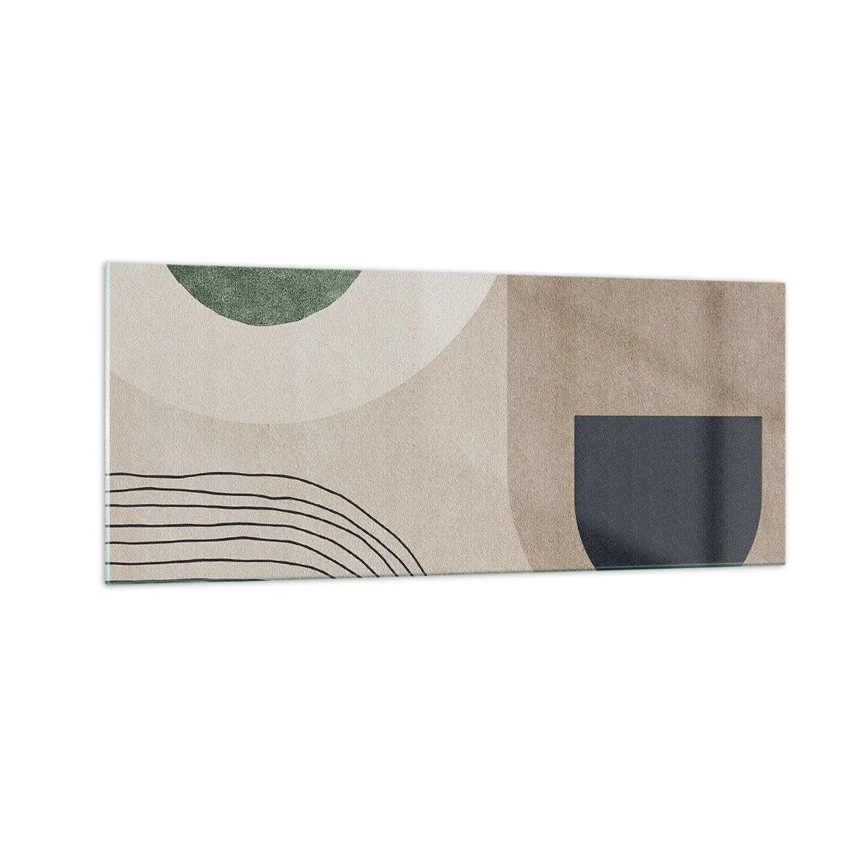 Glastavla - Bild på glas - Ovalens mjukhet - 100x40 cm