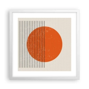 Affisch i vit ram - Alltid solen - 40x40 cm