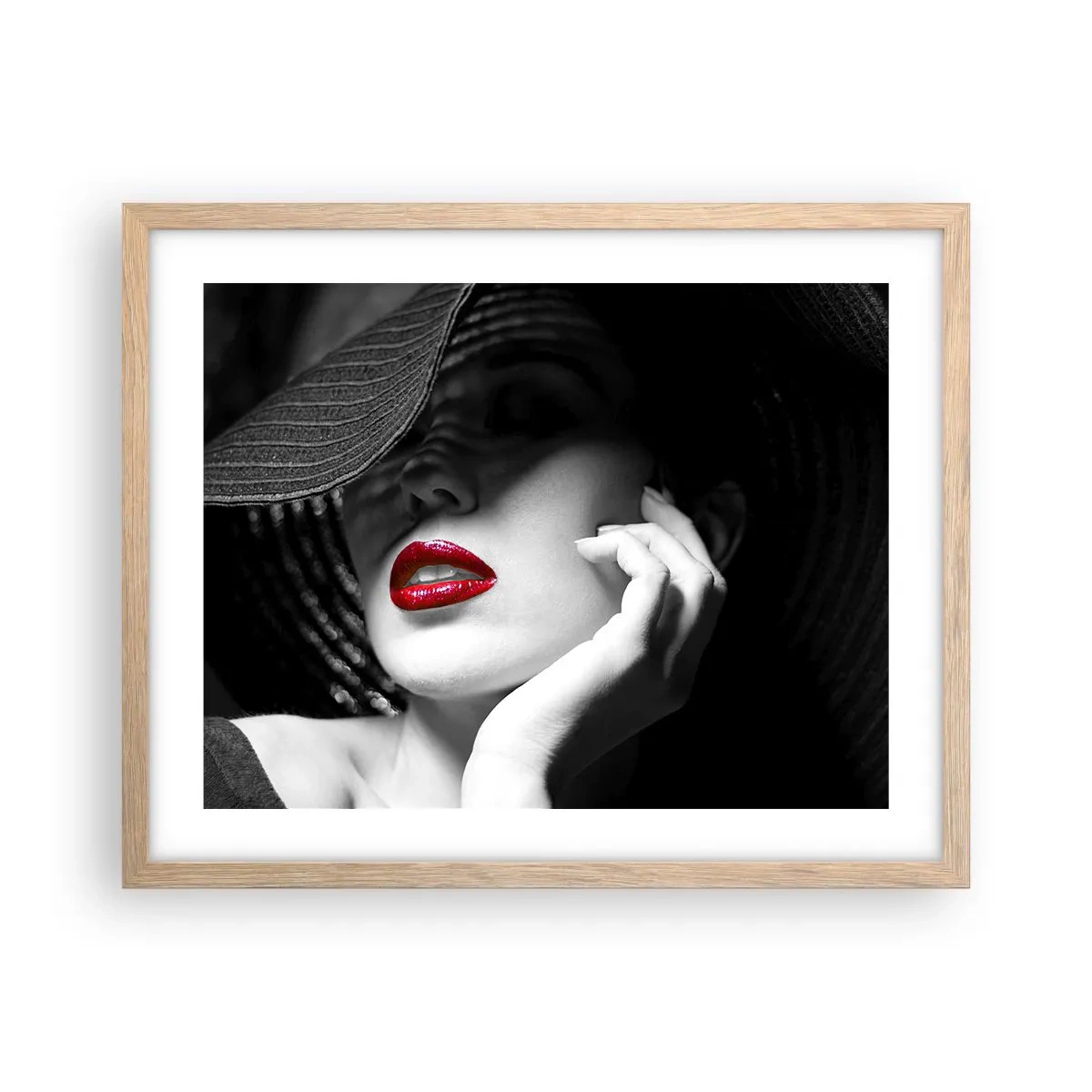 Affisch i ram av ljusek - En studie i scharlakansröd - 50x40 cm