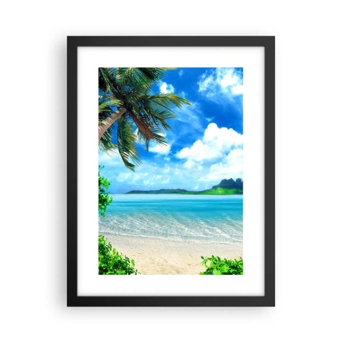 Affisch i svart ram - Tropikens azur - 30x40 cm