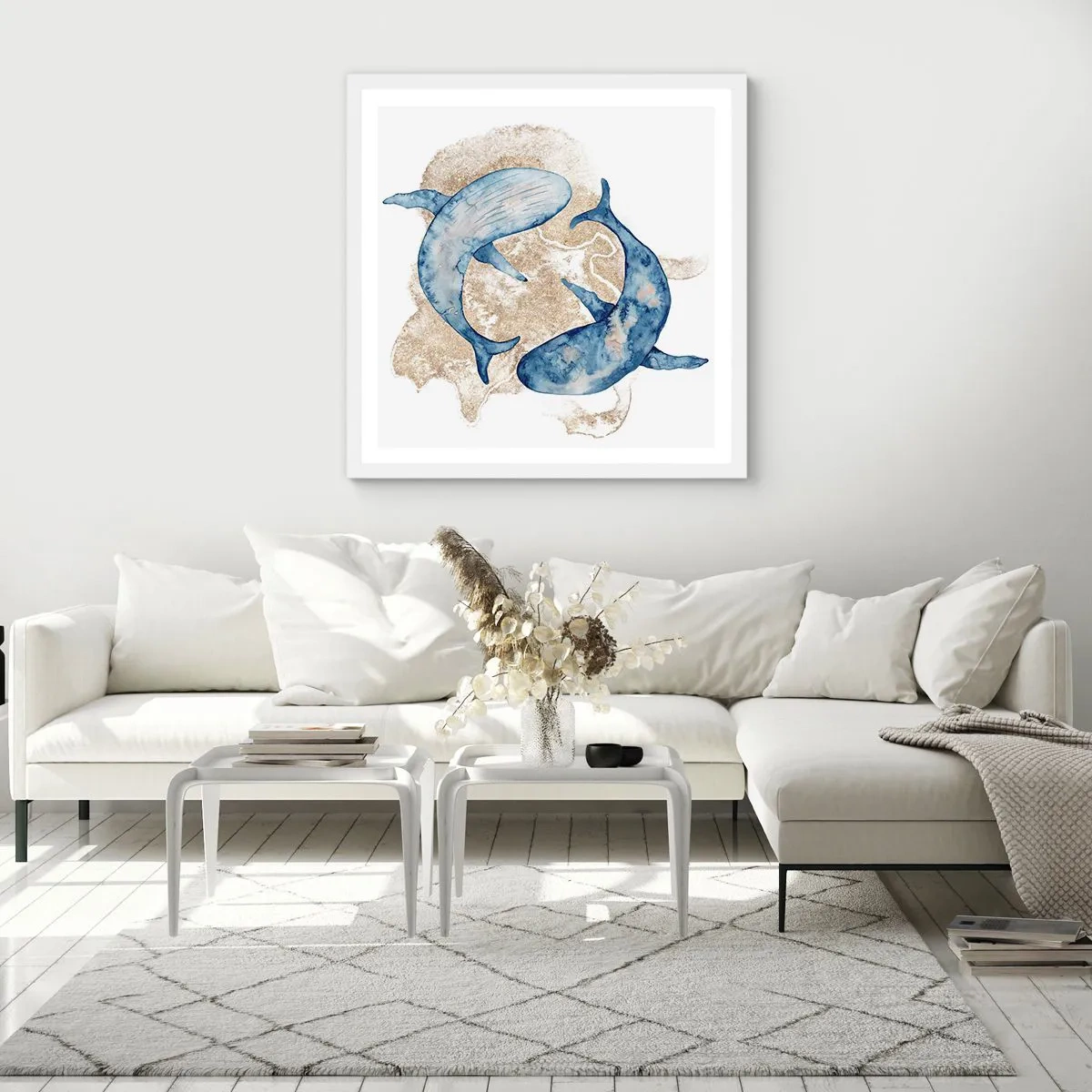 Affisch i vit ram - Vänskap eller kärlek? - 40x40 cm