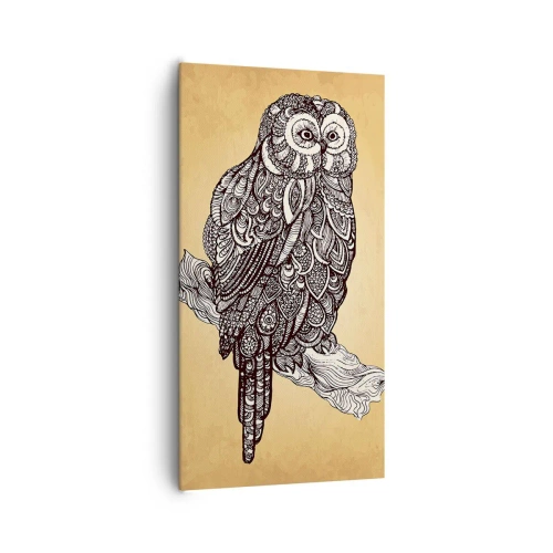 Canvastavla - Bild på duk - Invecklade ornament av visdom - 65x120 cm