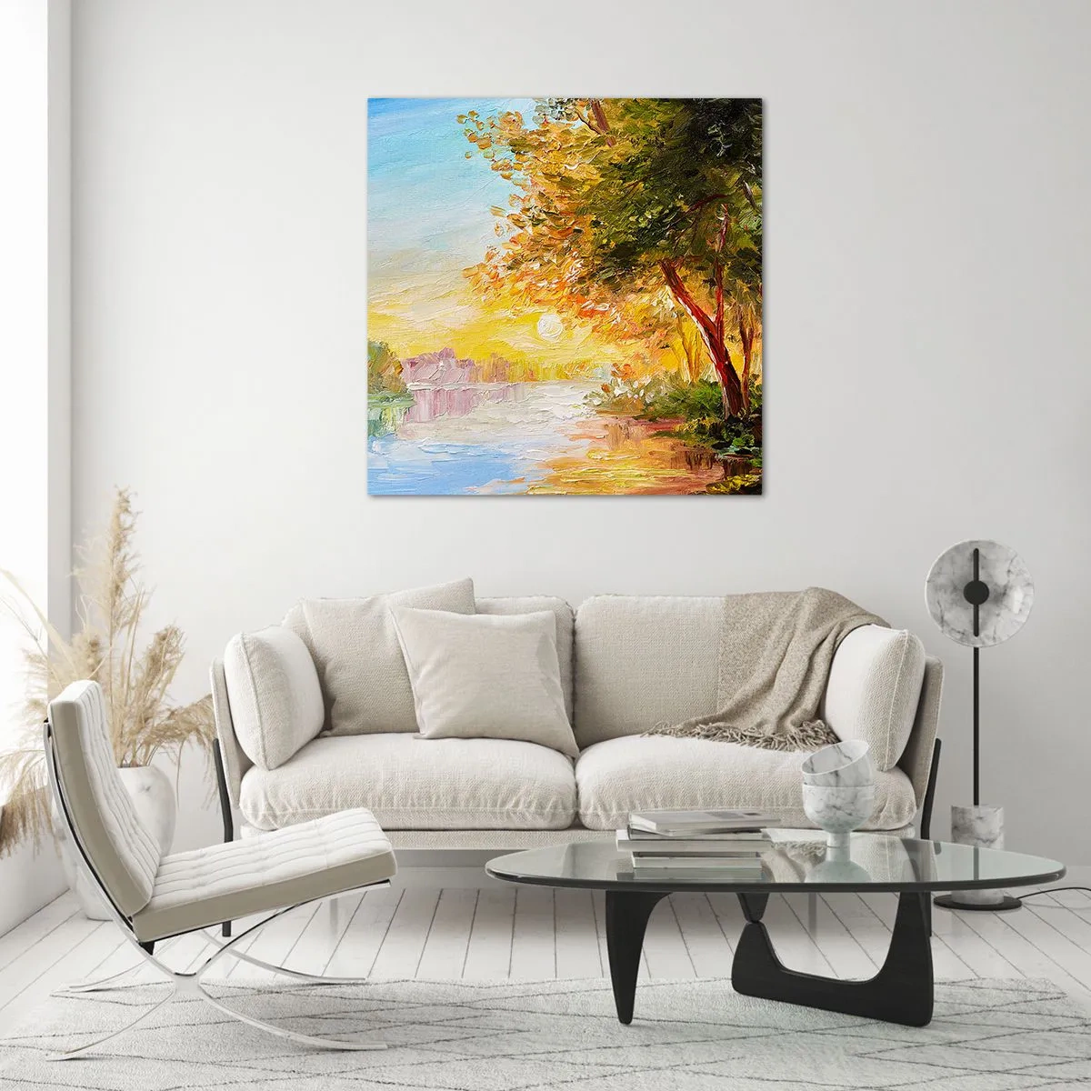 Glastavla - Bild på glas - Et in Arcadia ego - 40x40 cm