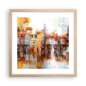 Affisch i ram av ljusek - Vackert under bron - 40x40 cm